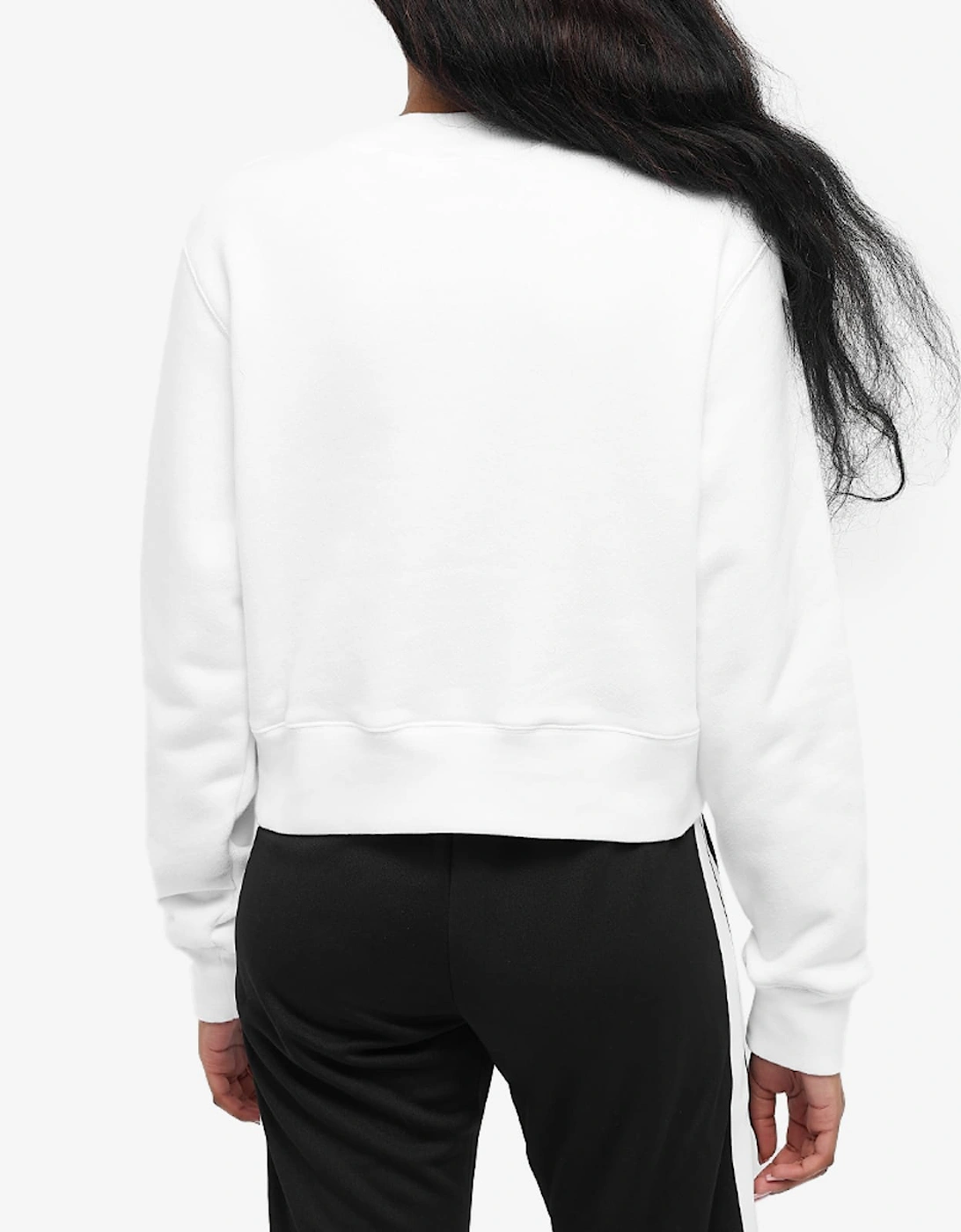 Bear Fitted Crewneck White