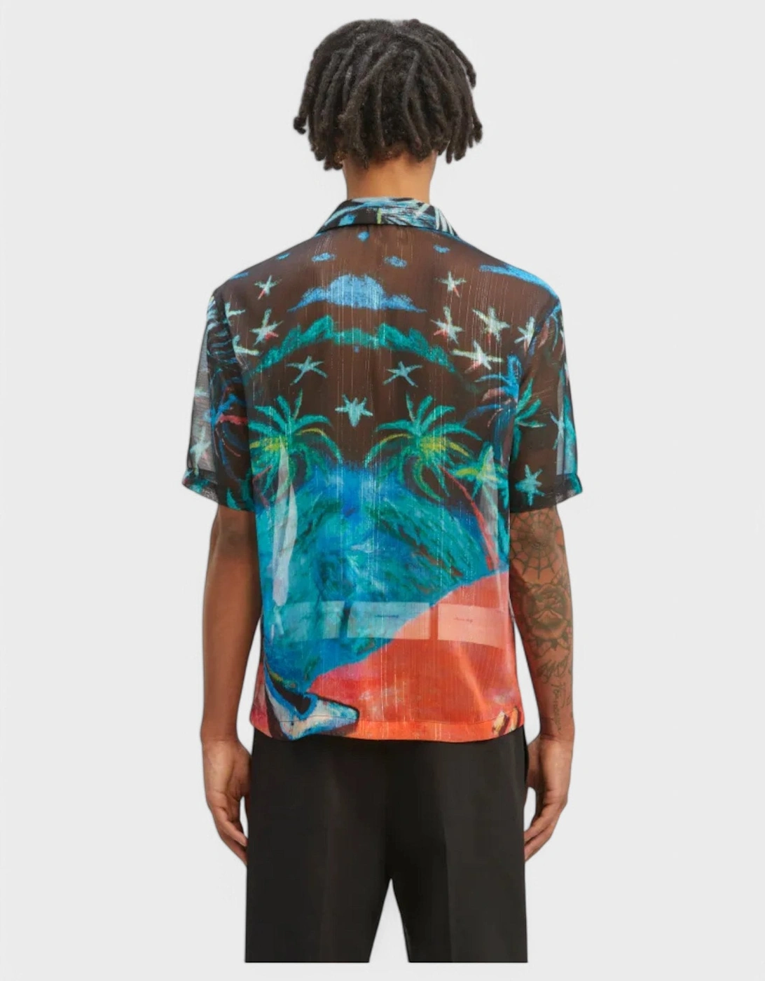 Oil On Canvas Button-Up Bowling Shirt Black/Multicolour