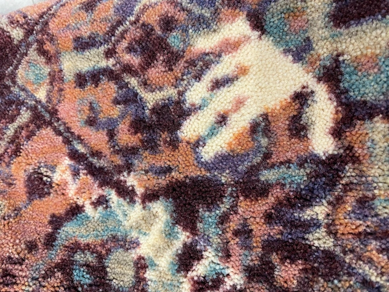 Off White Tapestry Over Crop Hoodie Multicolour