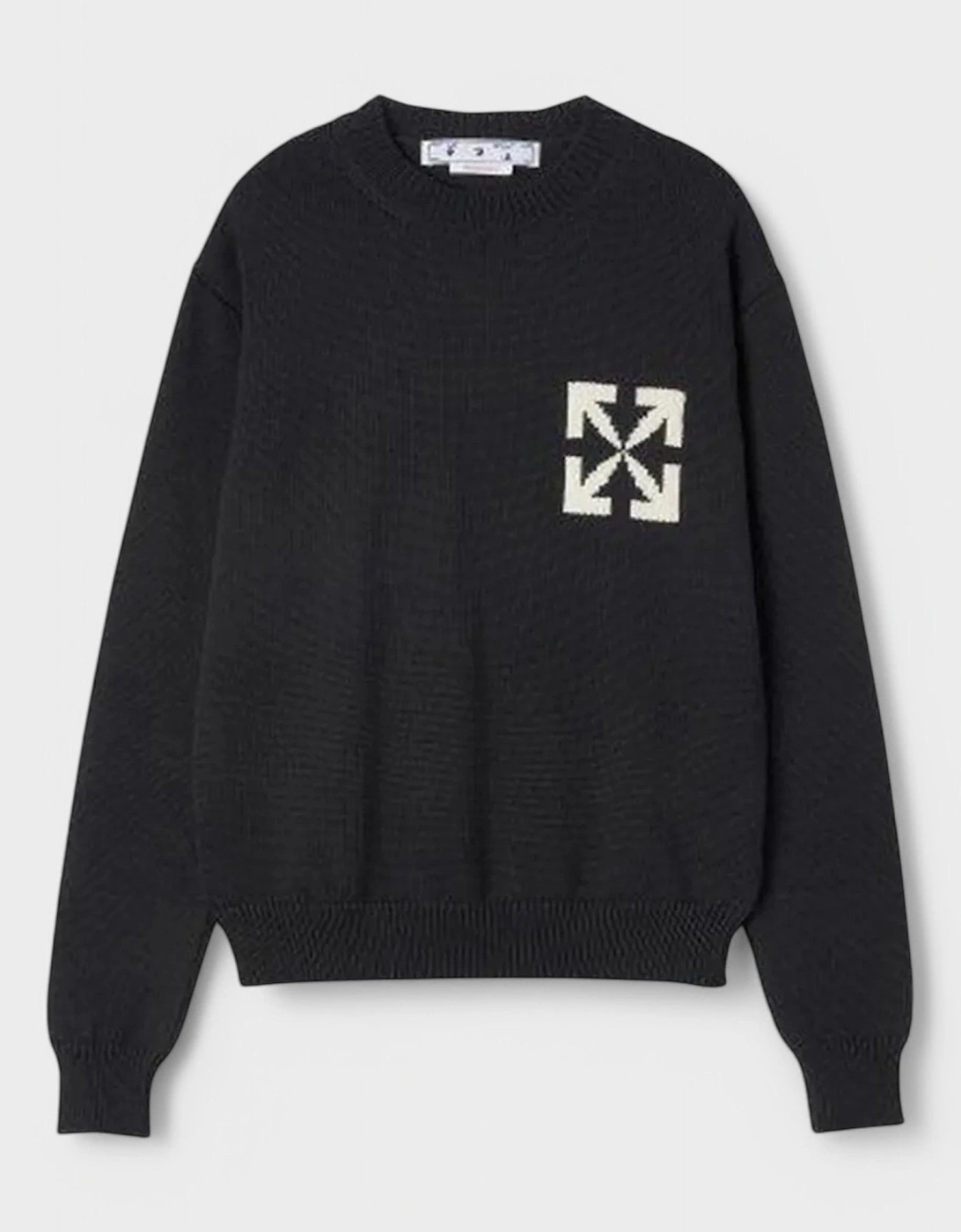 Single Arrow Knit Crewneck Sweatshirt Black, 2 of 1