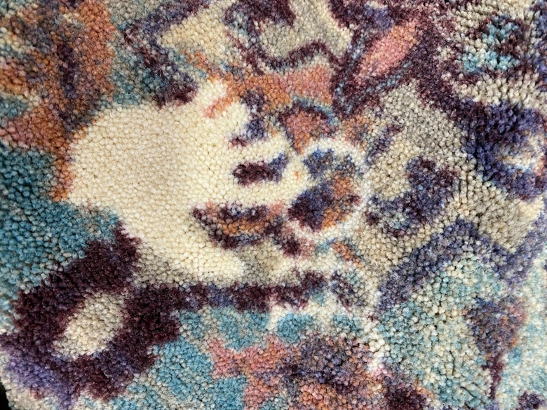 Off White Tapestry Over Crop Hoodie Multicolour