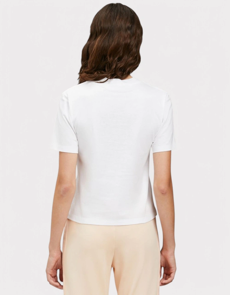Classic Logo Fitted Tee White