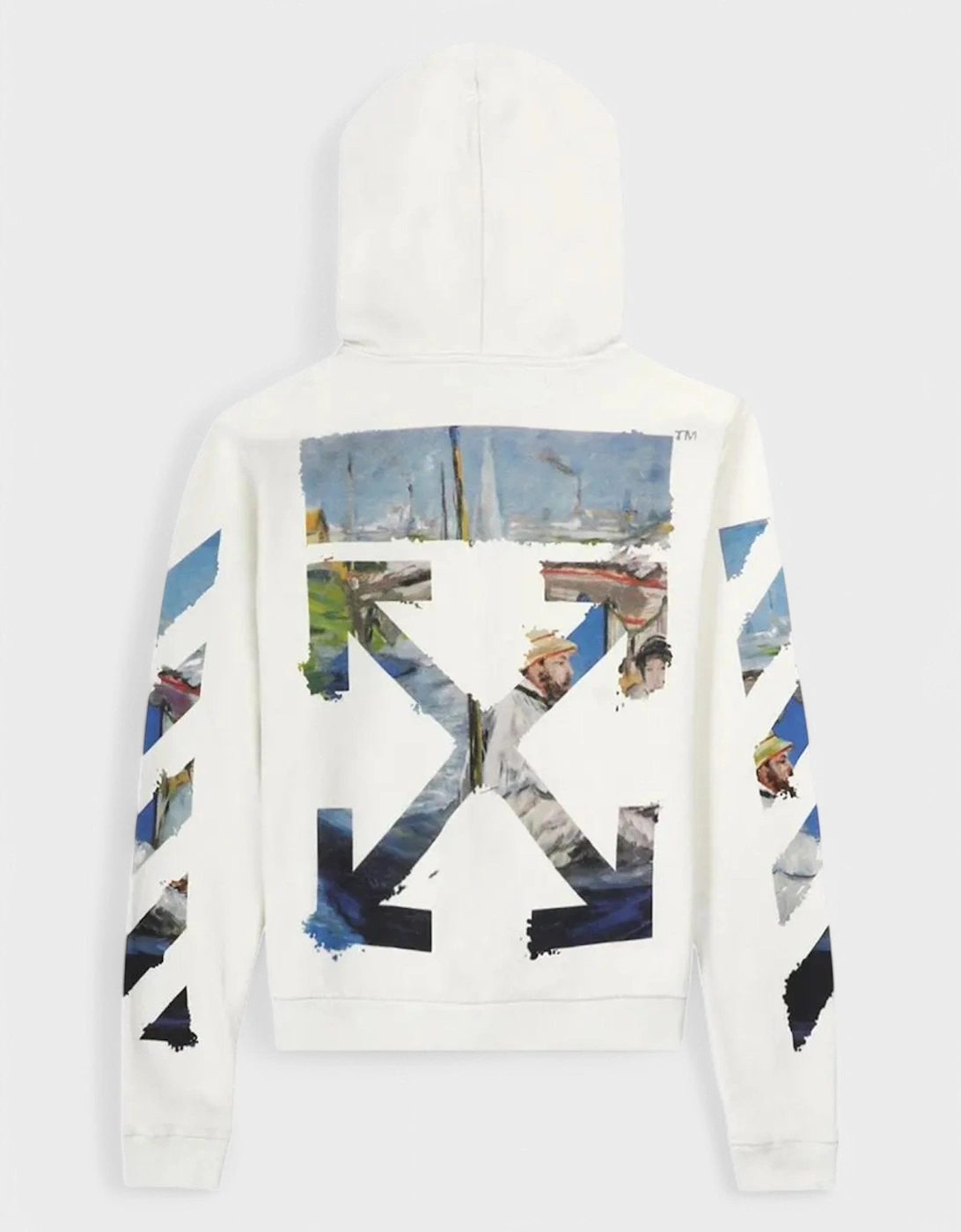 Diag Multicolour Zipped Hoodie White, 5 of 4