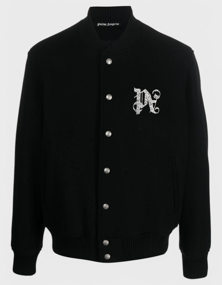 Monogram Varsity Jacket 'Black/Off White'