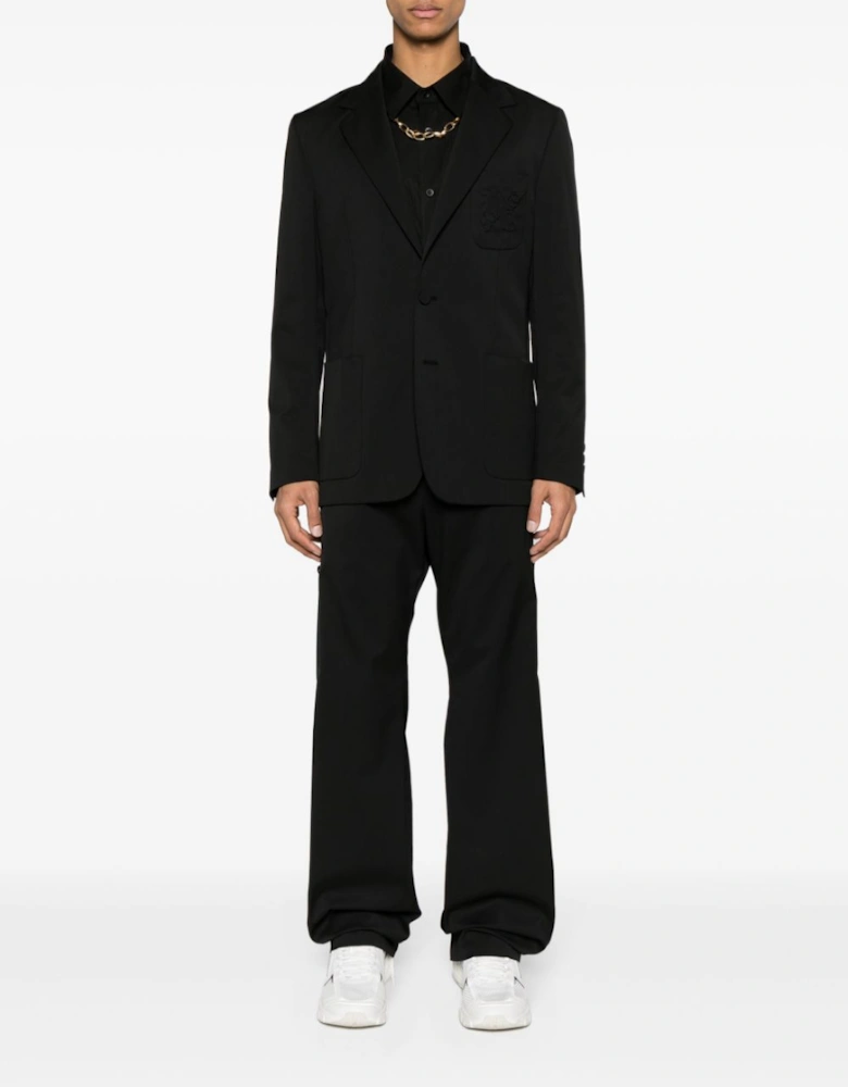 Monogram Loose Pants Black
