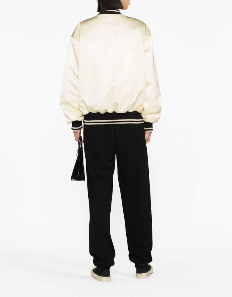 Classic Logo Bomber Jacket Beige