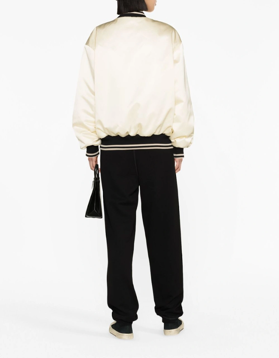 Classic Logo Bomber Jacket Beige