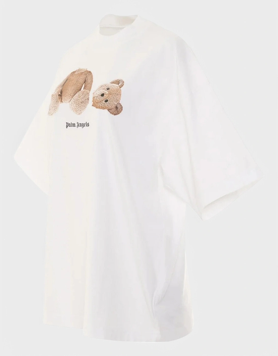 Womens Bear Loose T-Shirt White/Brown