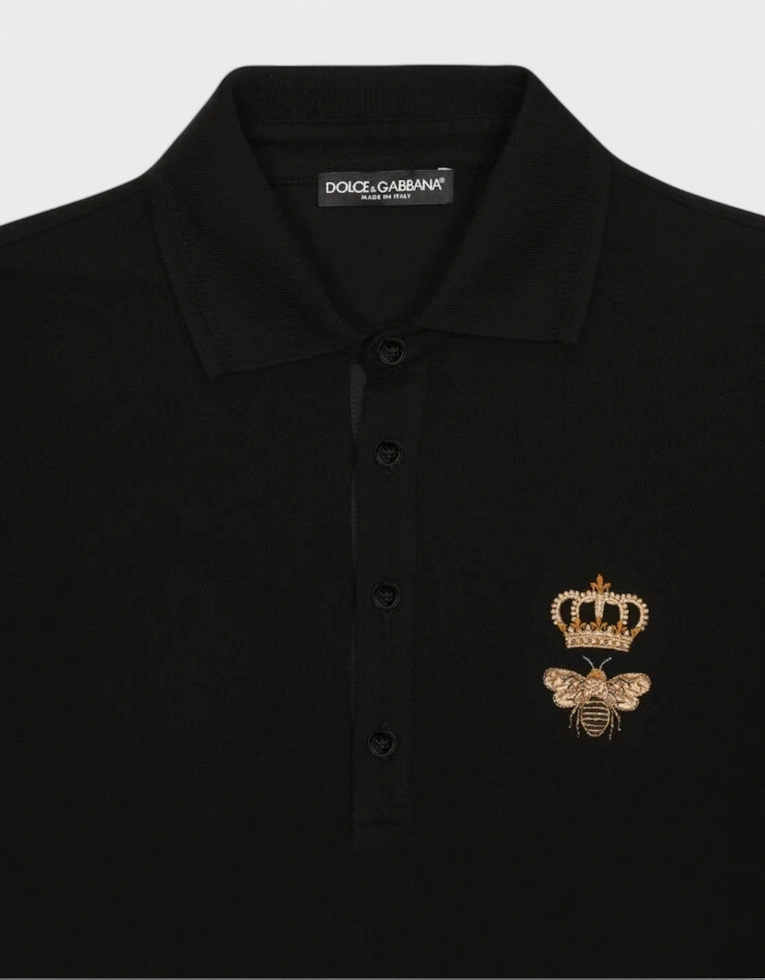 Embroidered Polo Shirt Black
