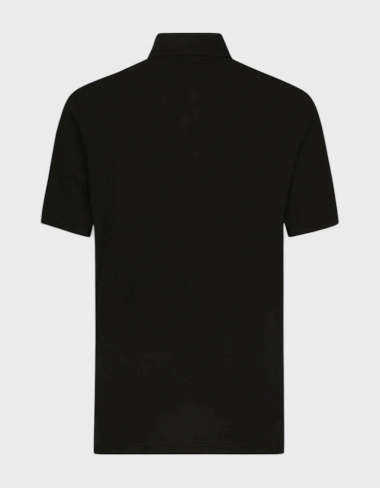 Embroidered Polo Shirt Black