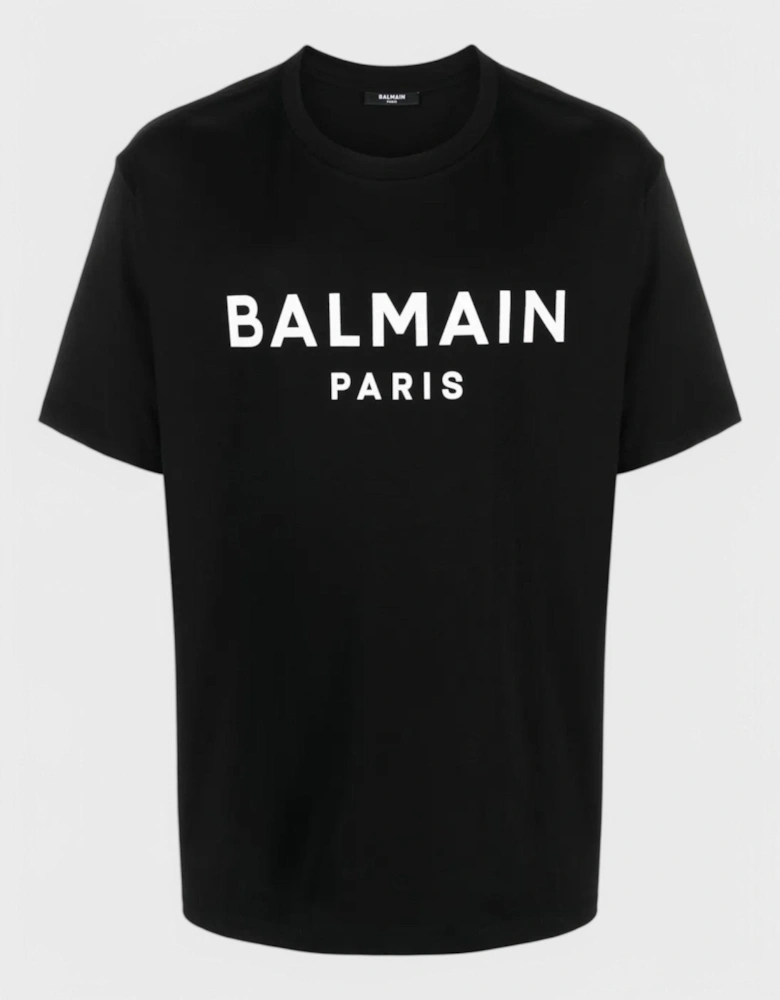 Logo Print Cotton T-shirt Black
