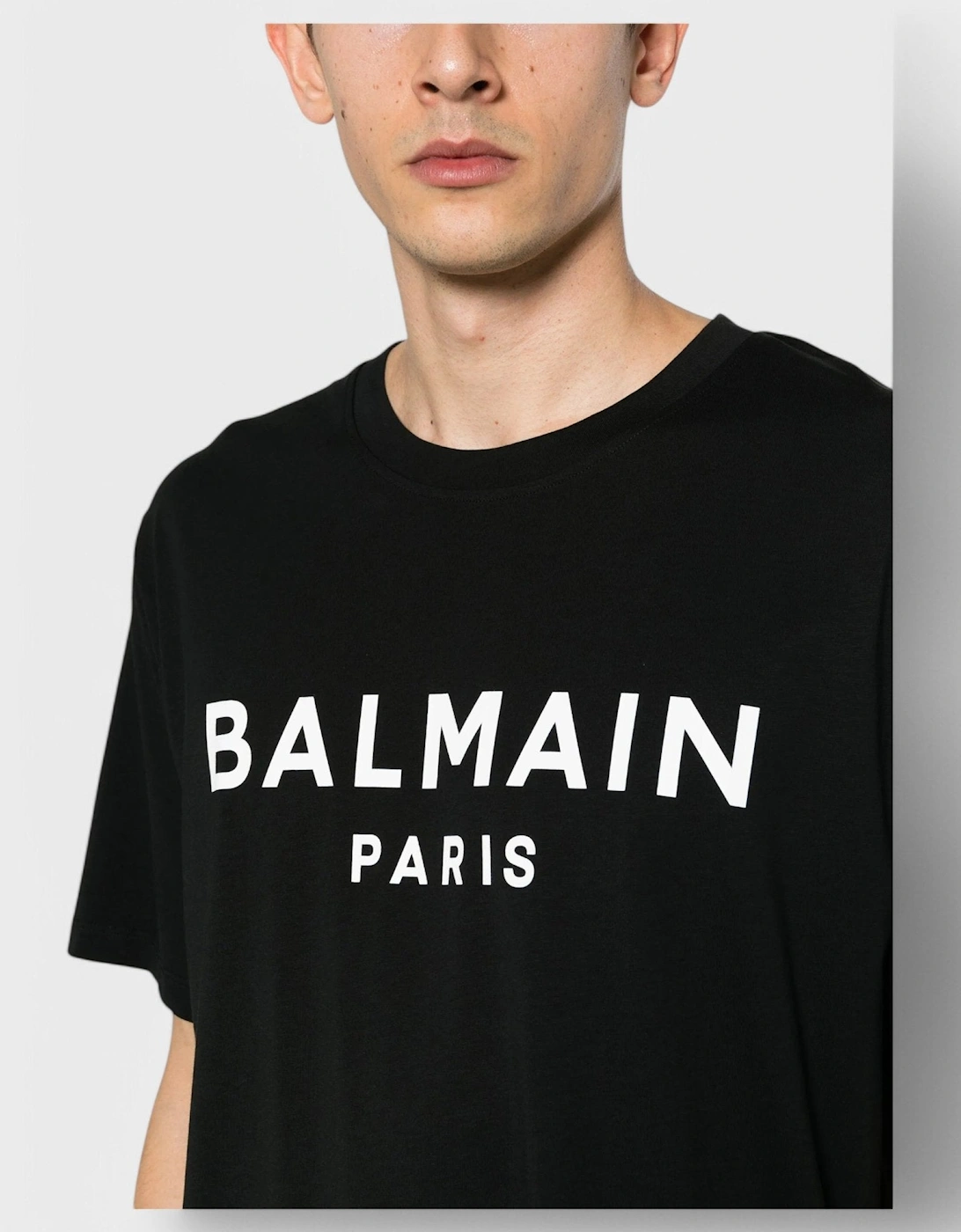 Logo Print Cotton T-shirt Black
