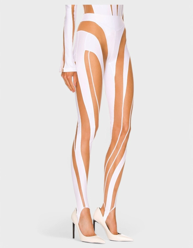 Spiral Leggings White Nude 01