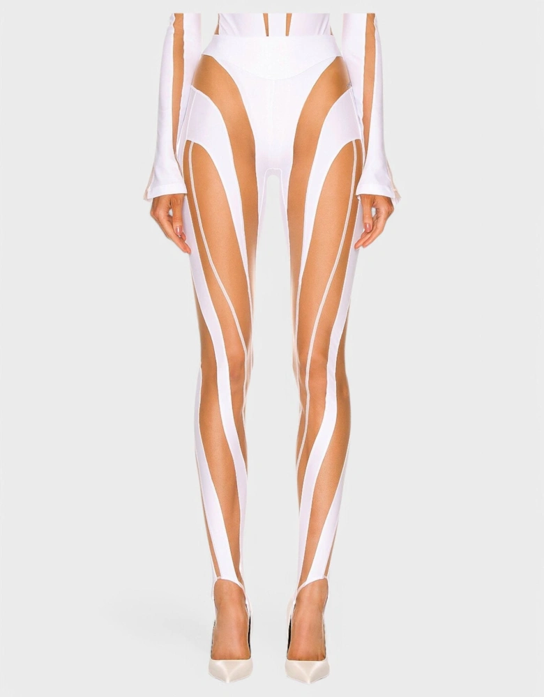 Spiral Leggings White Nude 01