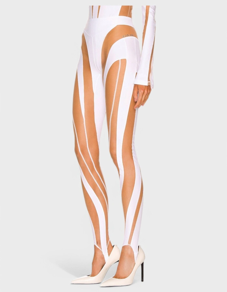 Spiral Leggings White Nude 01