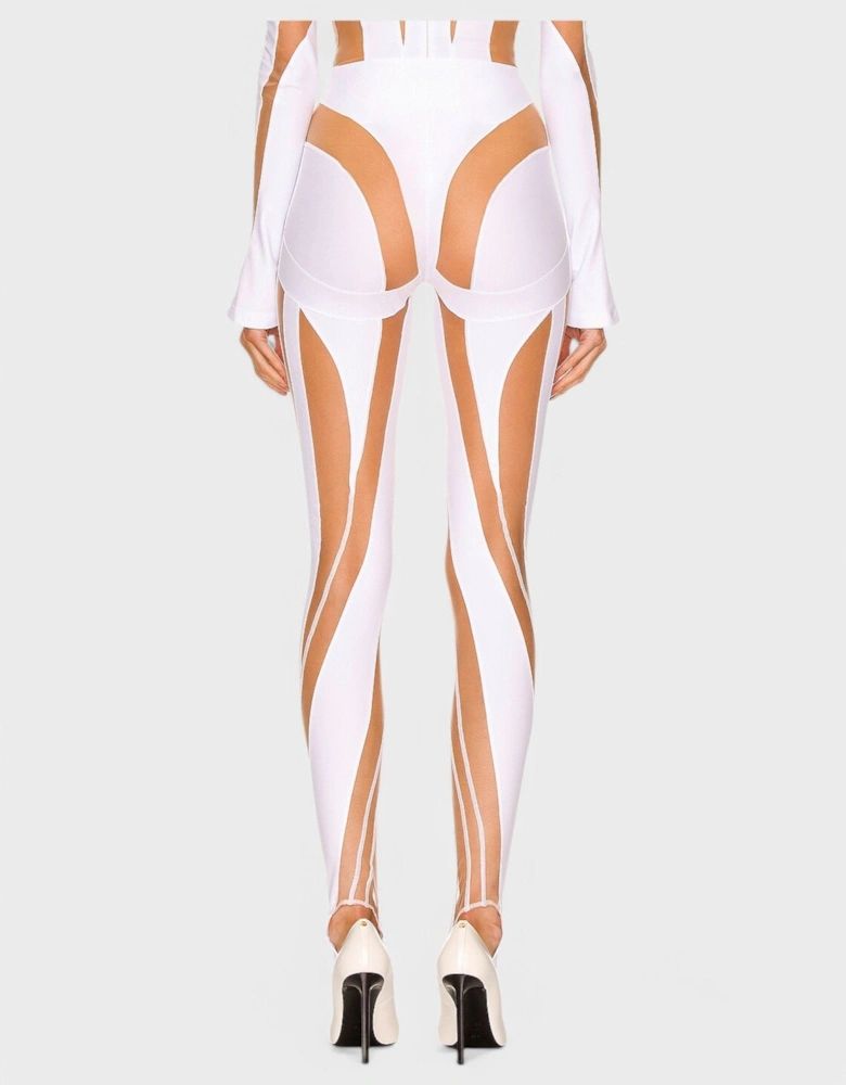 Spiral Leggings White Nude 01
