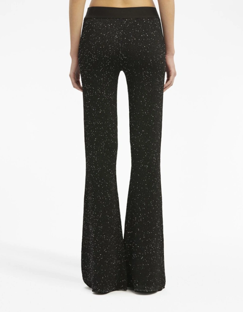 Knitted Logo Pants Black