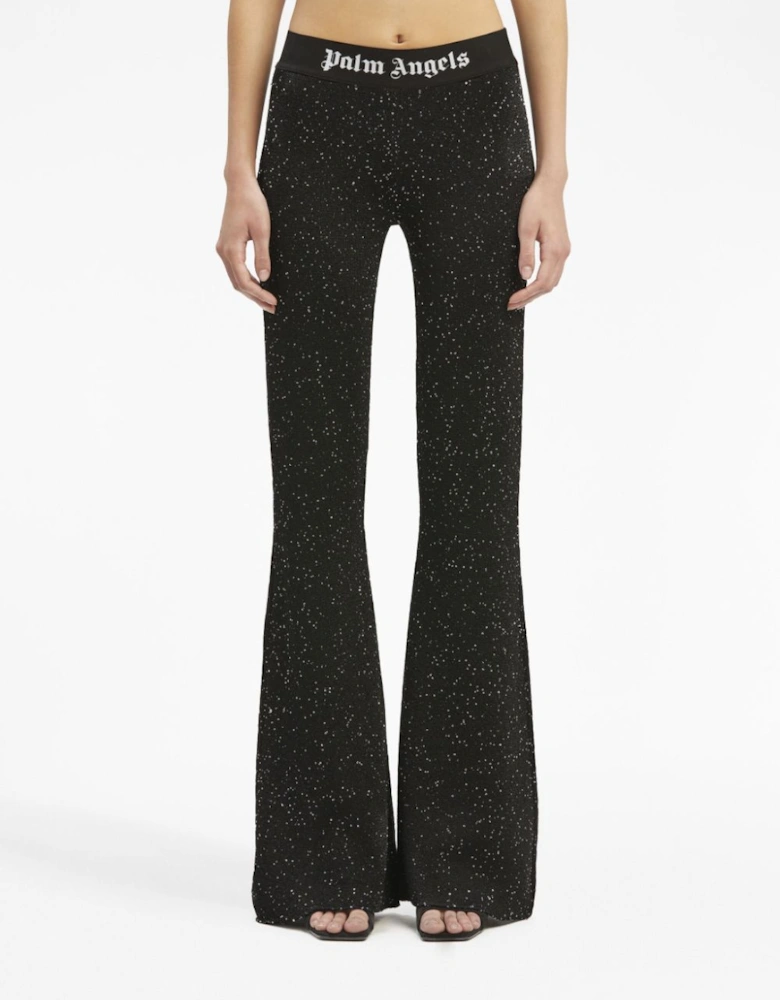 Knitted Logo Pants Black