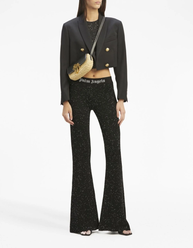 Knitted Logo Pants Black