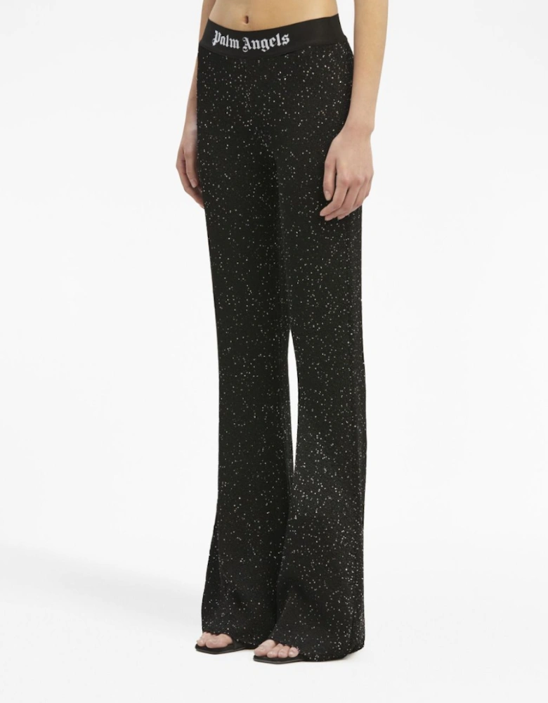 Knitted Logo Pants Black