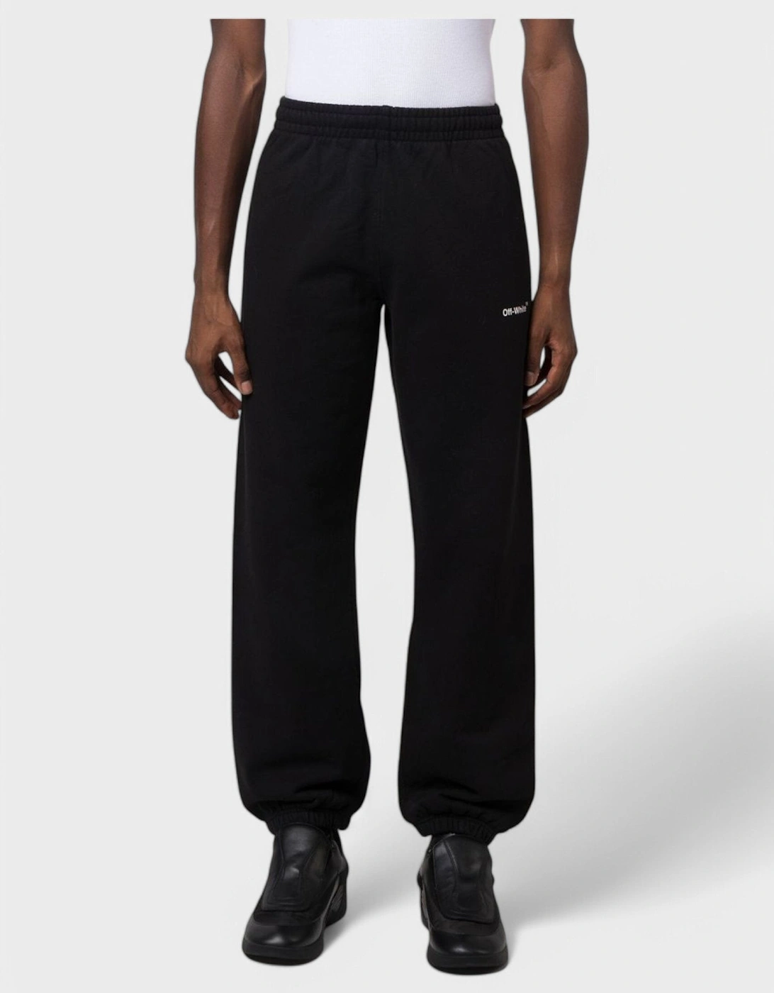 Chain Arrow Slim Sweatpants Black/White