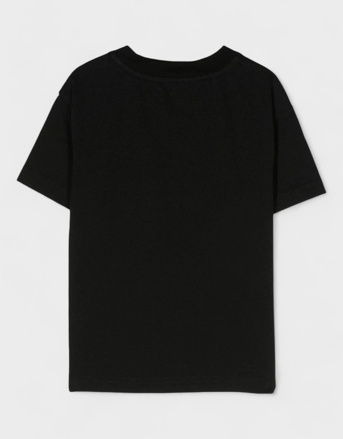 Boys Pop Bear T Shirt Black Turquoise