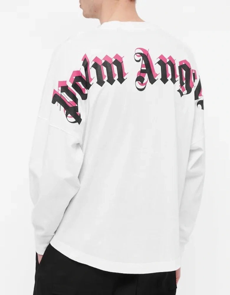 Doubled Logo T-Shirt White/Fuchsia