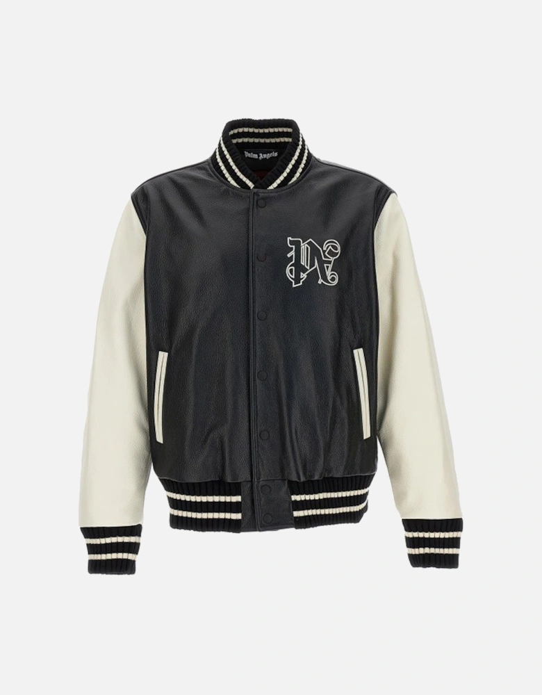 Monogram Varsity Jacket Black Off White