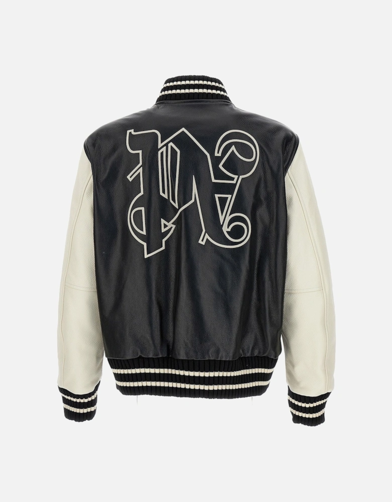 Monogram Varsity Jacket Black Off White