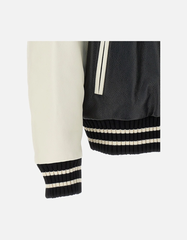 Monogram Varsity Jacket Black Off White
