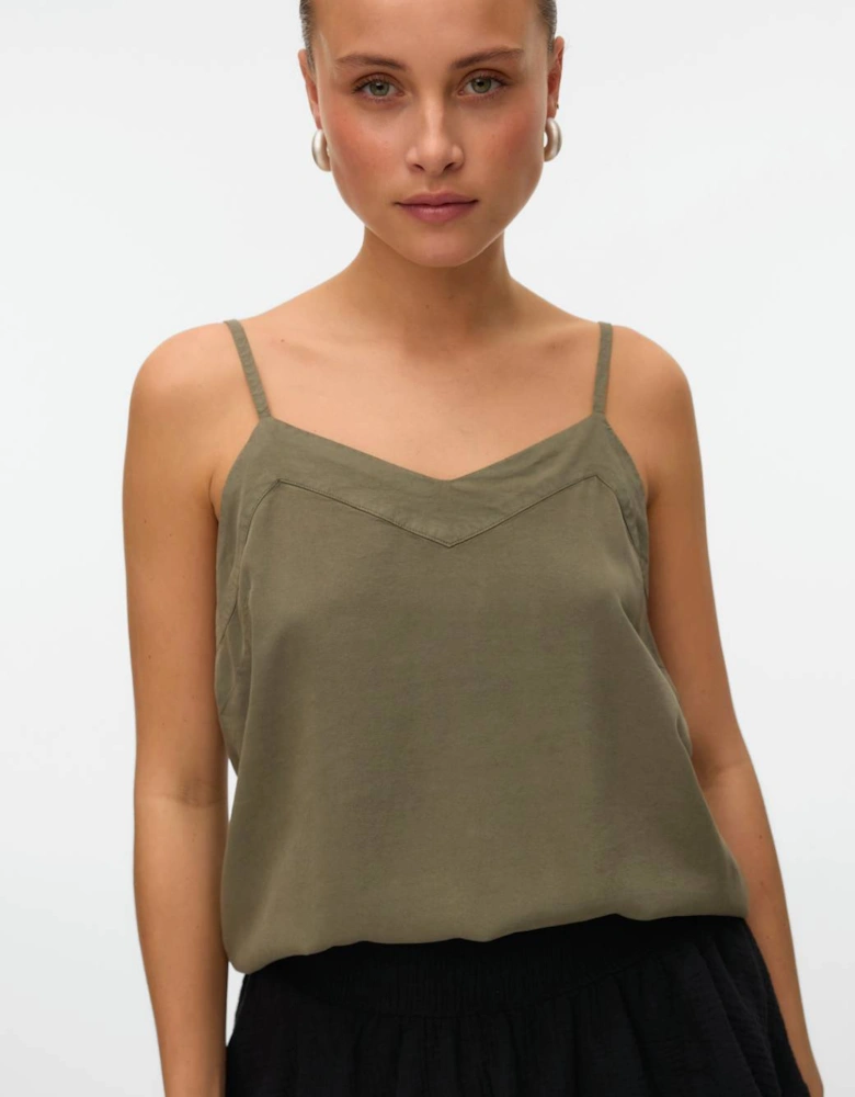 Bree Singlet Tencel Top Kalamata