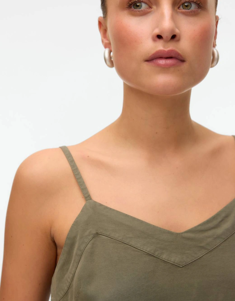 Bree Singlet Tencel Top Kalamata