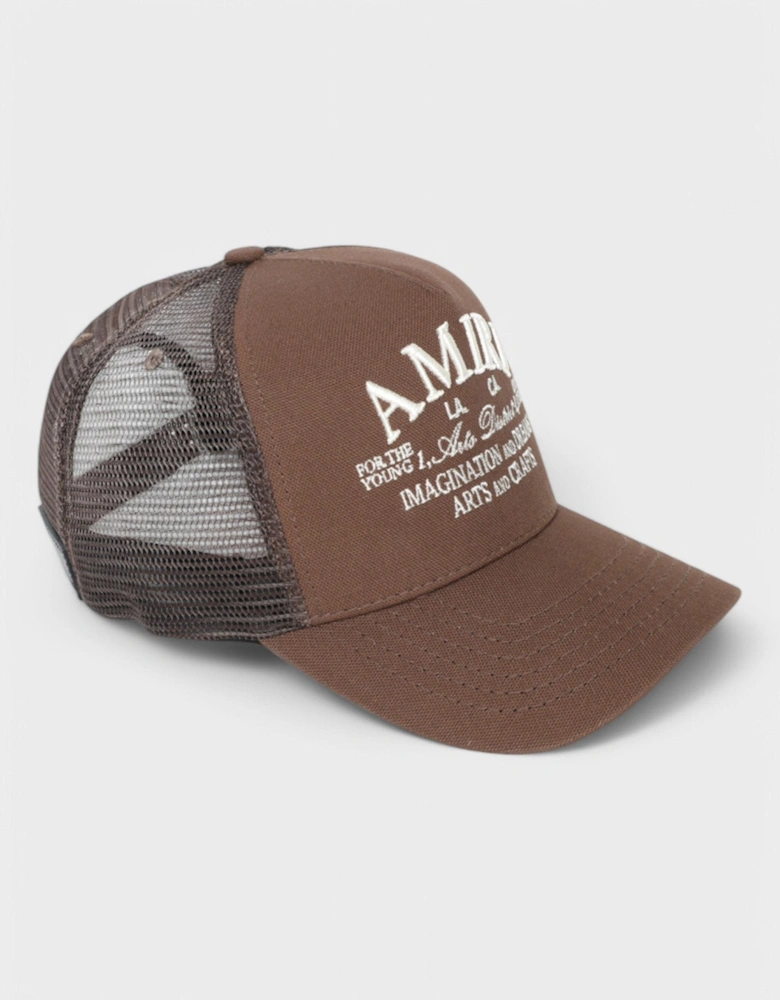 Stencil Trucker Hat Shitake