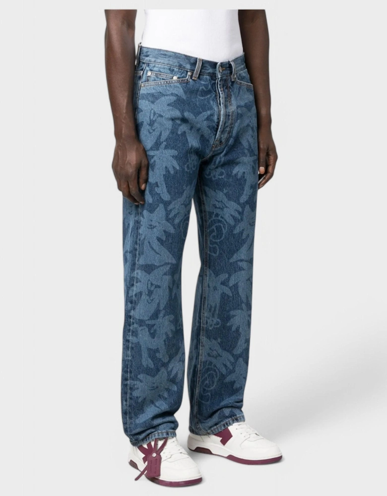 Palmity All Over Laser Denim Jeans 'Blue'