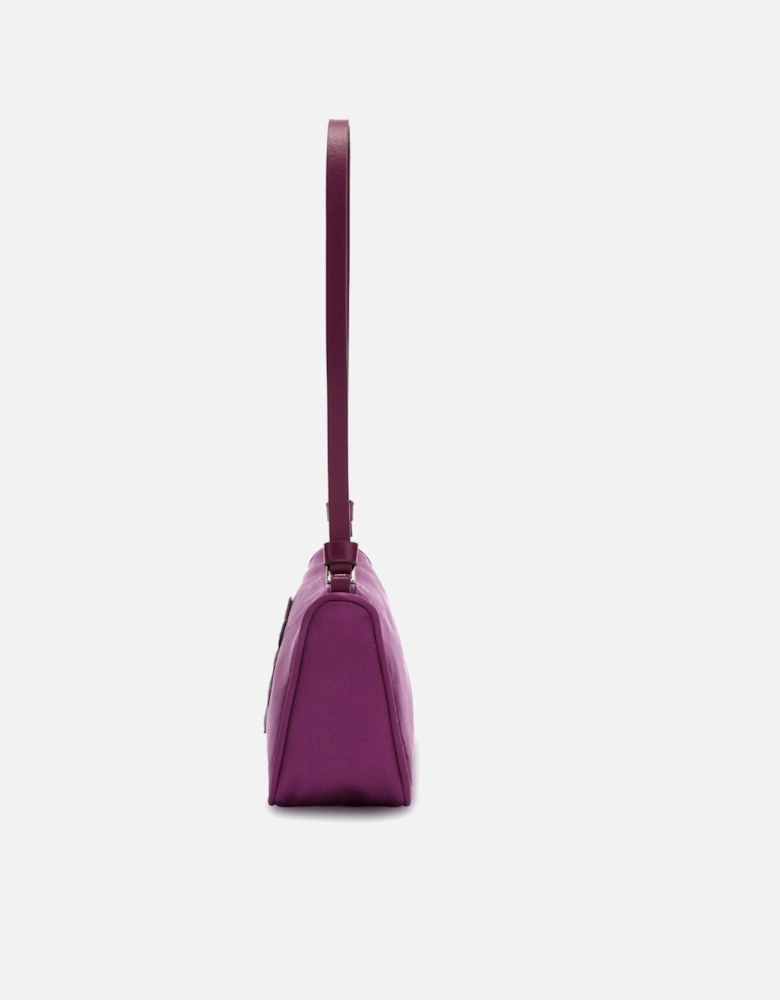 Satin Palm Shoulder Bag Purple