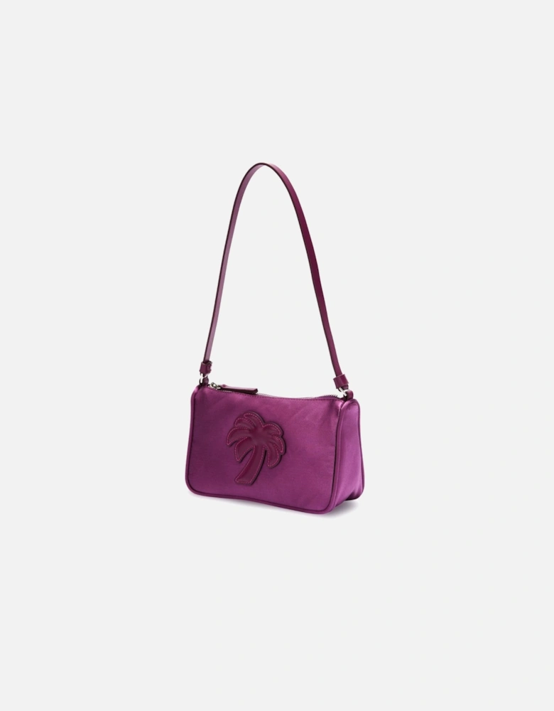 Satin Palm Shoulder Bag Purple