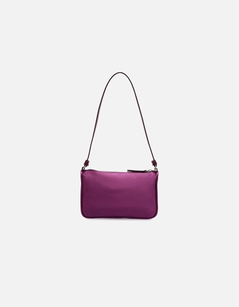 Satin Palm Shoulder Bag Purple
