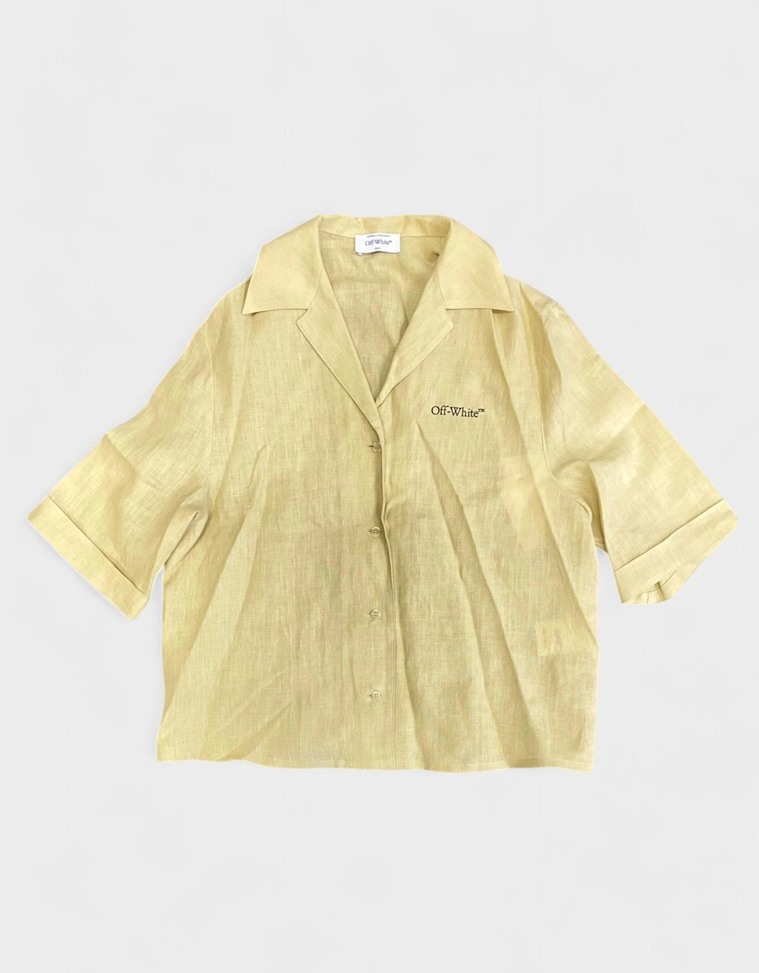 Off-White OFF-WHITE Women's Linen Shirt Beige - Tan