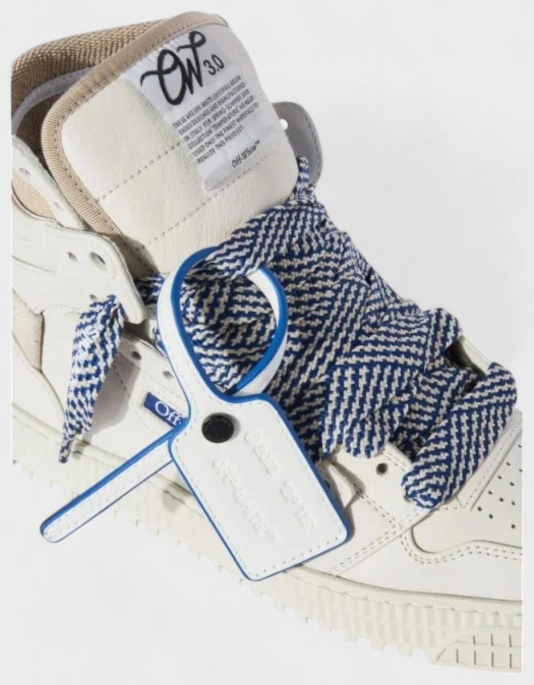 3.0 Off Court Calf Leather Cream Navy Blue