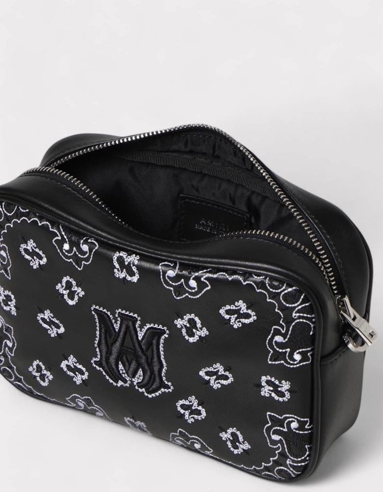 Nappa Embroidery Camera Case Black