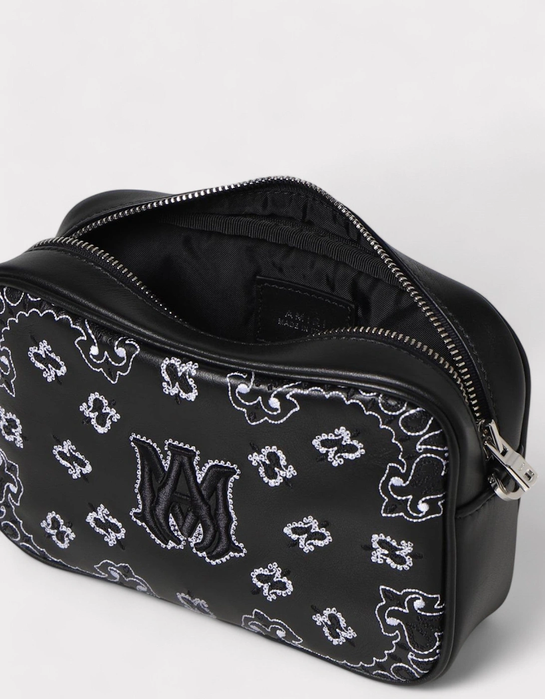 Nappa Embroidery Camera Case Black