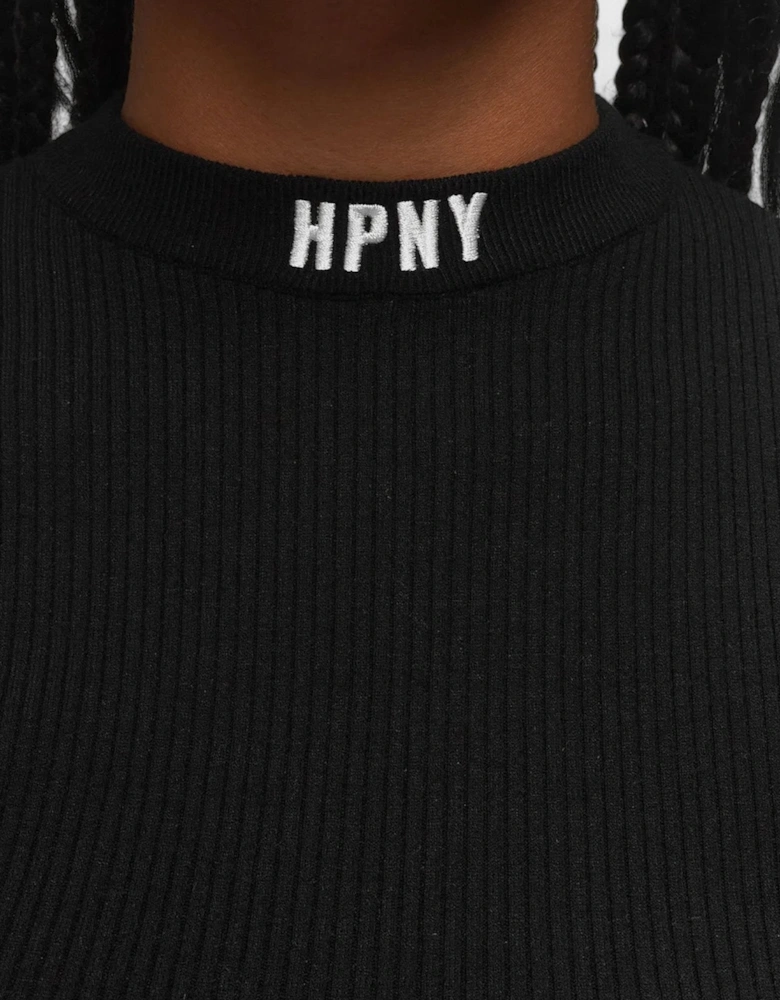 HPNY Embroidery Knit Crewneck Black