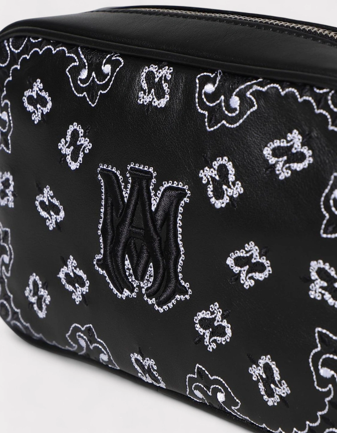 Nappa Embroidery Camera Case Black
