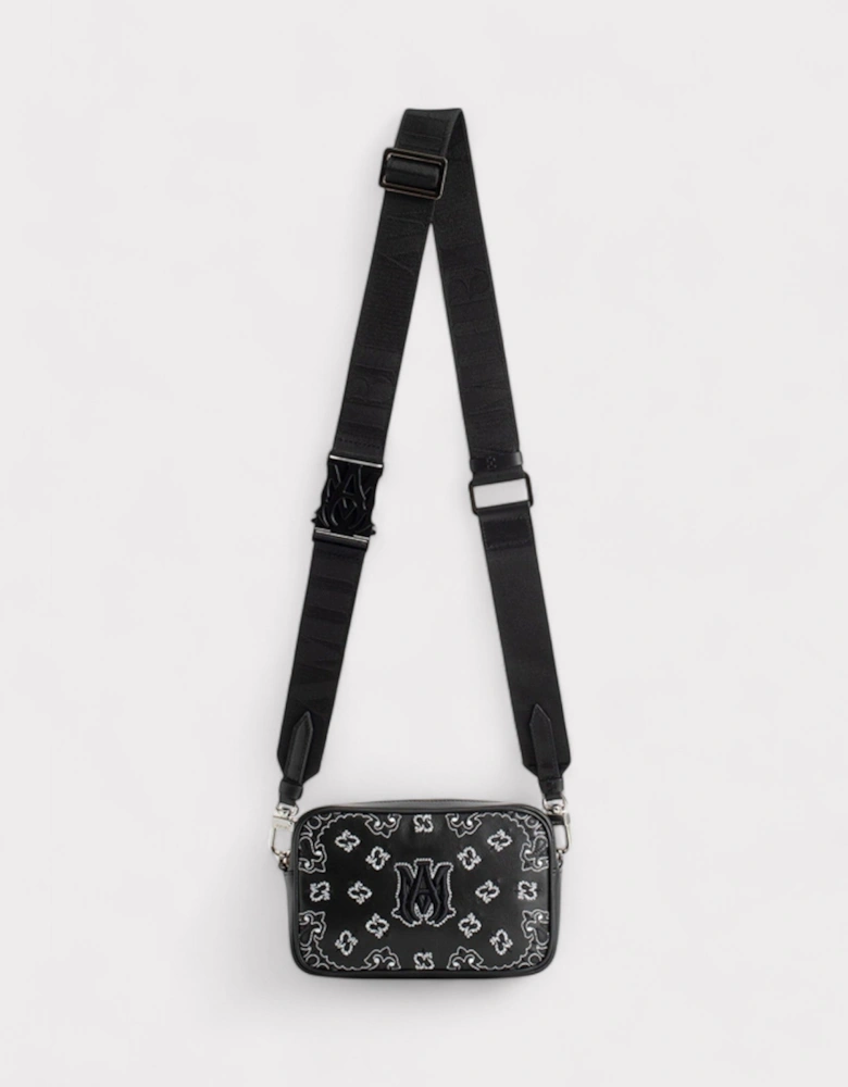 Nappa Embroidery Camera Case Black