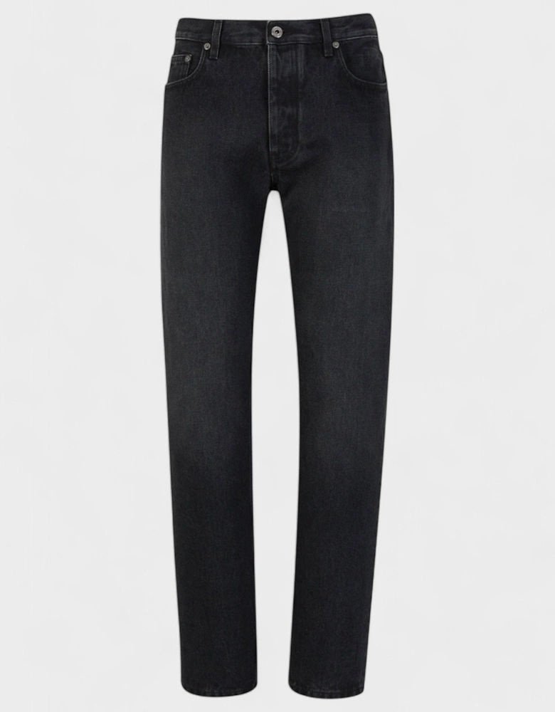 Tapered leg faded effect jeans