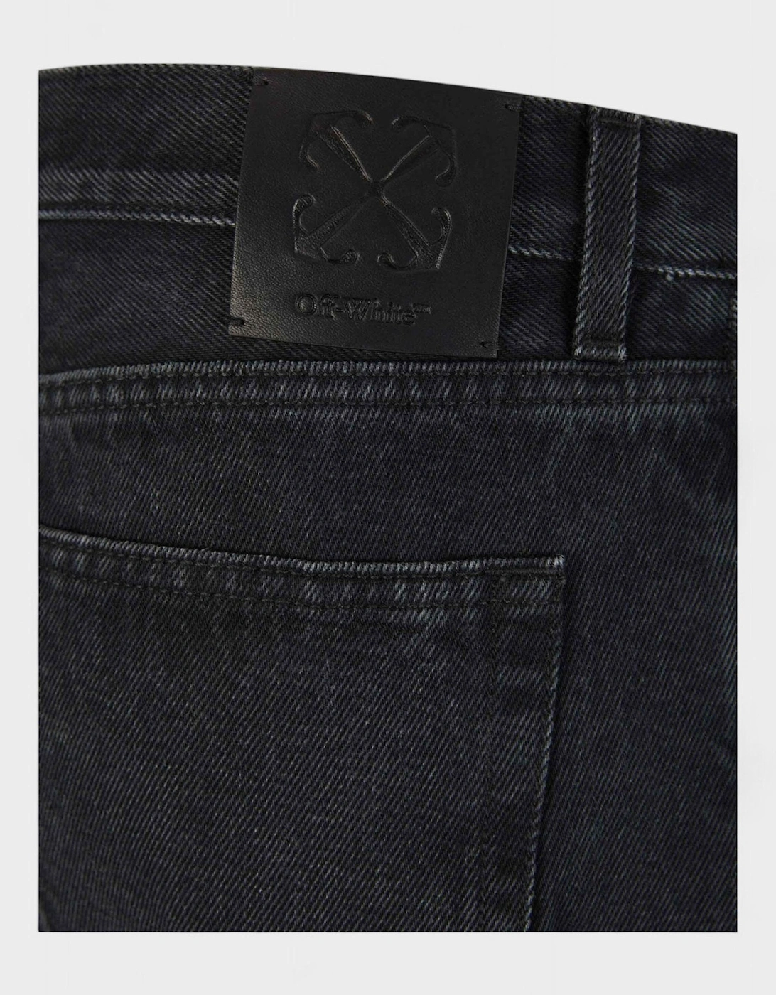 Tapered leg faded effect jeans