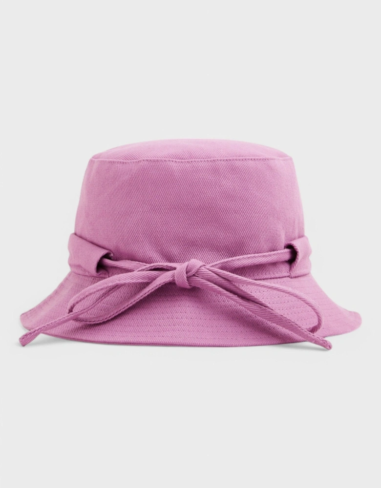 Le Bob Gadjo Bow Knotted Bucket Hat Lilac