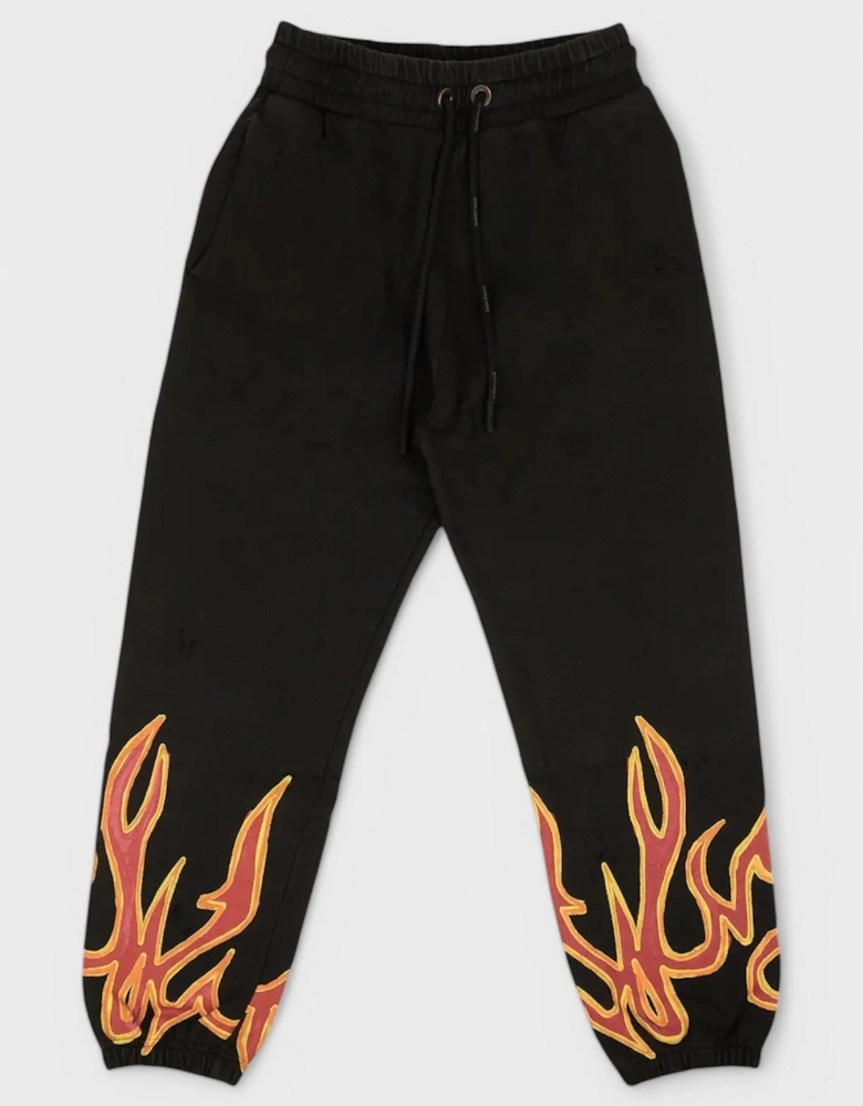 Gd Graffiti Flames Sweatpants Black/Red