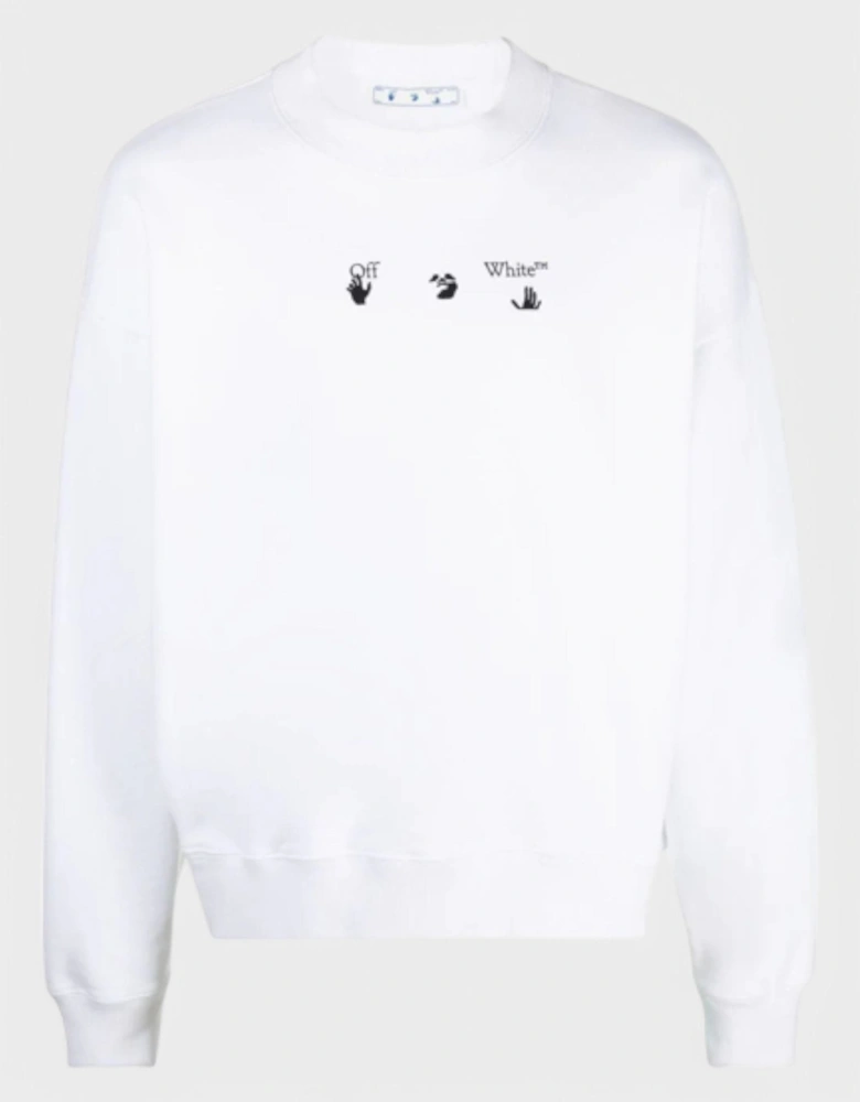 Sketch Arrows Logo Sweatshirt White