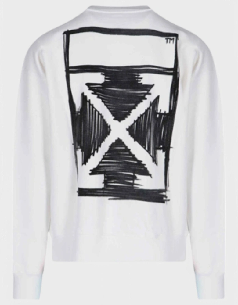 Sketch Arrows Logo Sweatshirt White